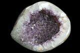 Purple Amethyst Geode With Polished Face - Uruguay #87498-1
